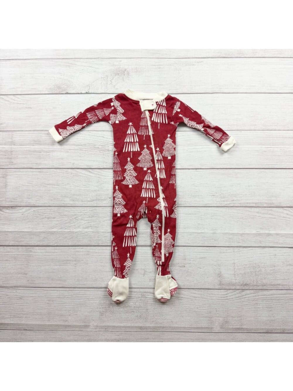 Burt's Bees Baby Organic Cotton Christmas Footed Pajamas 3-6 Months